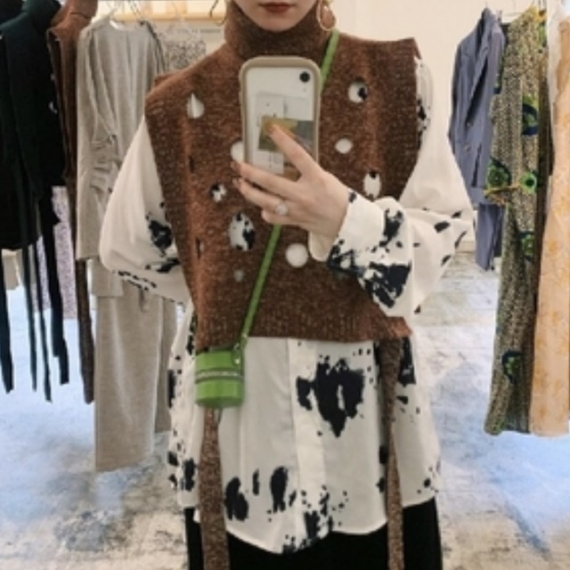 leinwande cheese knit vest