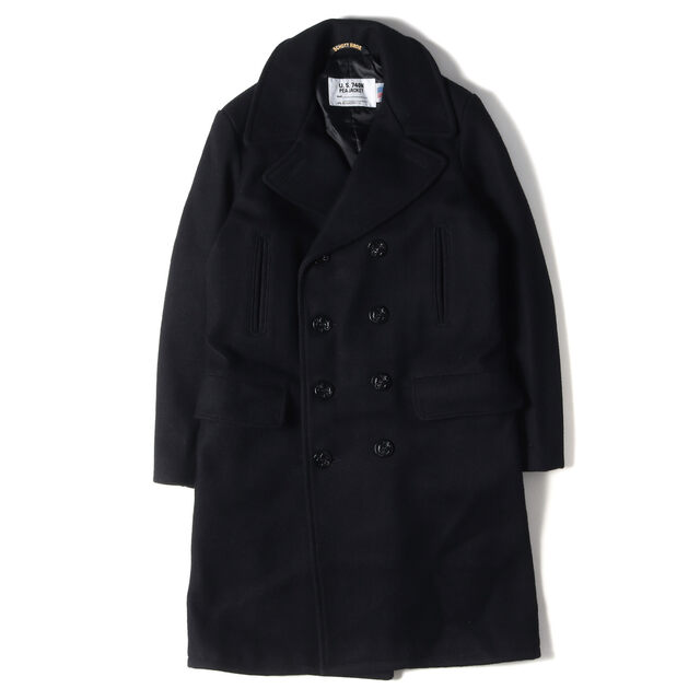 schott(ショット)のSchott ショット コート 714US ロング メルトン Pコート LONG MELTON PEA COAT ダークネイビー 紺 M アウター ジャケット アメカジ ブランド【メンズ】【中古】【美品】 メンズのジャケット/アウター(ピーコート)の商品写真