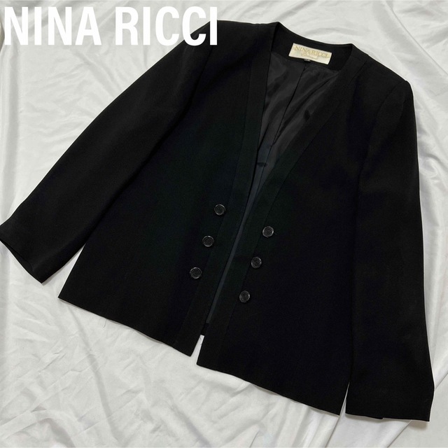 ニナリッチ　NINA RICCI ノーカラージャケット　ヴィンテージ