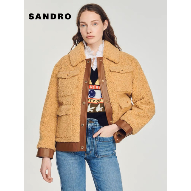 ❤️Sandro22 新作新品　キャメル　コート　ジャケット　　オシャレ　上品