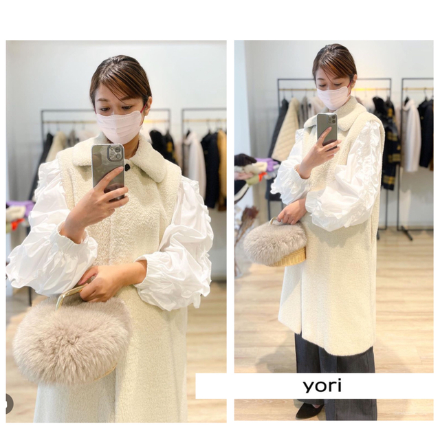 完売♡yori もこもこロングジレ ボア ファーベストirene