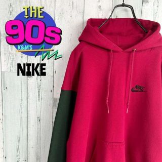 【希少デザイン】ナイキ　スウェット　ブルゾン　90s 白タグ　入手困難　美品