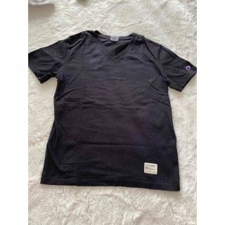 チャンピオン(Champion)のチャンピオン　半袖Tシャツ　レディース　メンズ　Sサイズ　ブラック　黒　Vネック(Tシャツ/カットソー(半袖/袖なし))