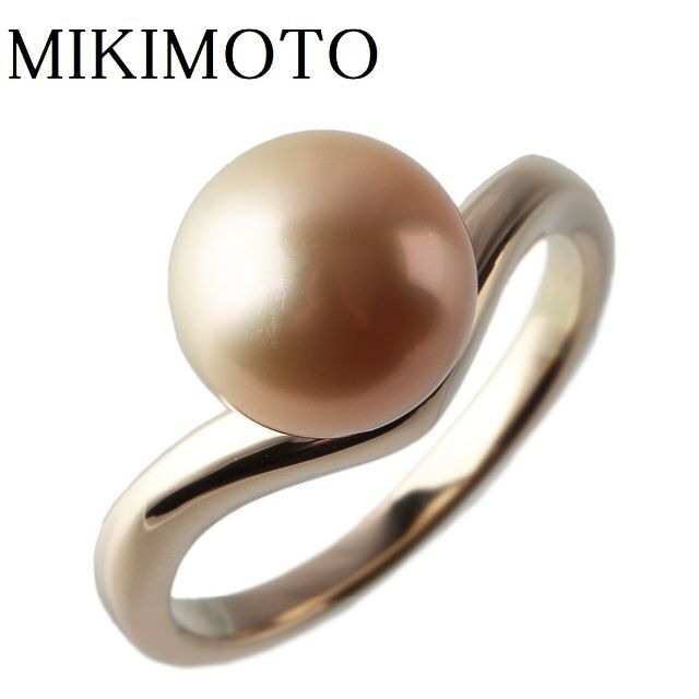 MIKIMOTO(ミキモト)のミキモト ゴールデンパール リング 8.6mm 9号 K18YG【9480】 レディースのアクセサリー(リング(指輪))の商品写真