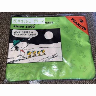 スヌーピー(SNOOPY)のスヌーピー　サコッシュ　グリーン　ローソンくじ(キャラクターグッズ)