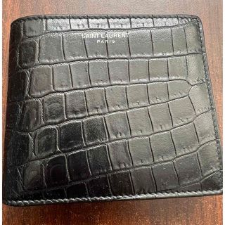 Saint Laurent - サンローラン 2つ折り財布 クロコ型押しの通販 by