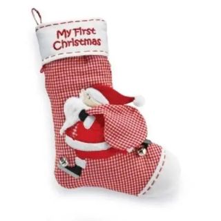 マッドパイ(Mud Pie)の♥mudpie♥♥新品●クリスマス　サンタ　My first stocking♥(小物入れ)