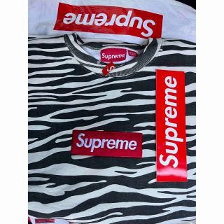 supreme box logo crewneck zebra M 新品未使用