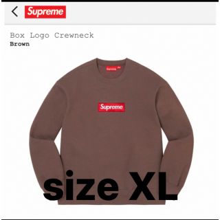 シュプリーム(Supreme)のSupreme Box Logo Crewneck "Brown" XL(スウェット)