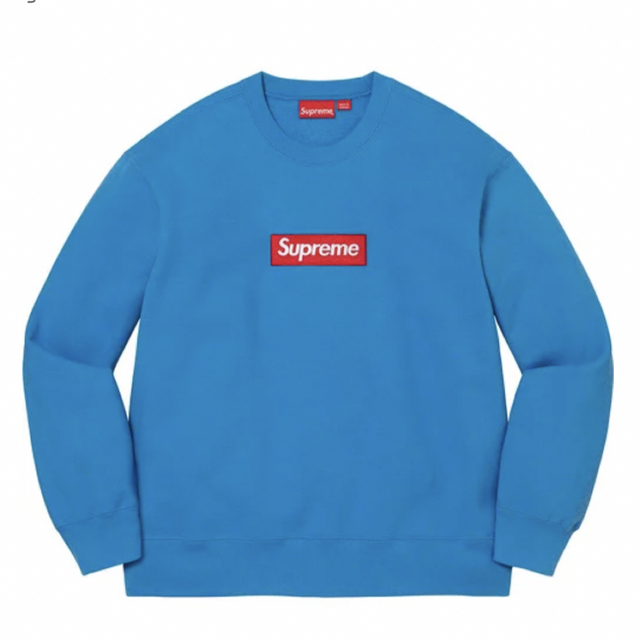 トップスsupreme Box Logo Crewneck Blue Small