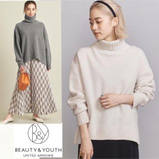 ビューティアンドユースユナイテッドアローズ(BEAUTY&YOUTH UNITED ARROWS)のビューティ＆ユース　ユナイテッドアローズ  ウール　カシミヤ タートル　ニット(ニット/セーター)