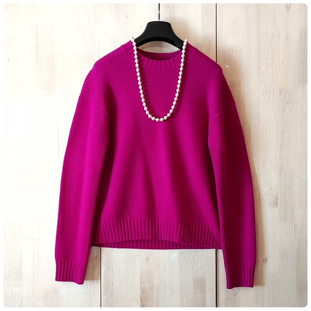 ♦︎美品♦︎ 定価8 DRAWER カシミヤ100% クルーネックニット-