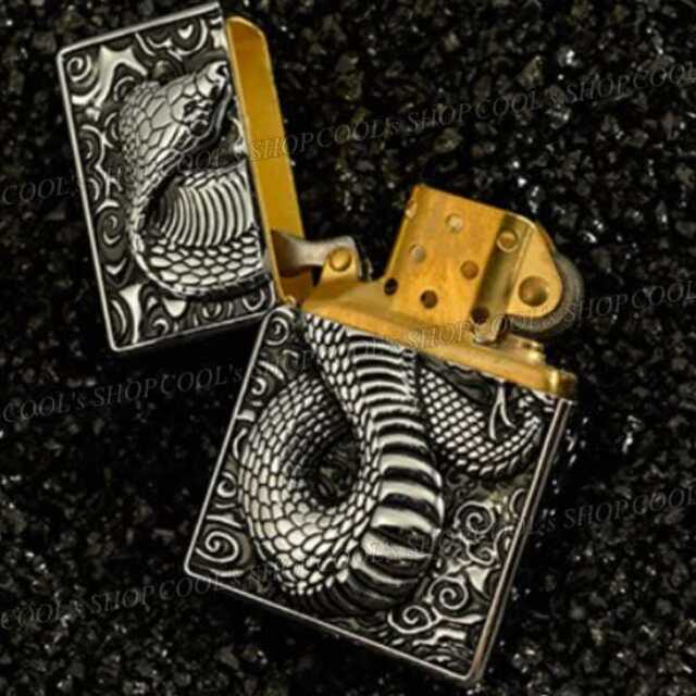 S コブラ フルメタルジャケット オイルライター ZORRO 銀 zippo 蛇