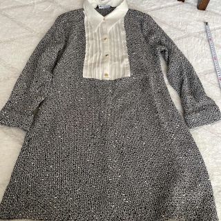 ザラ(ZARA)のZARA  ワンピース　おしゃれ着　コントラストサテン(ひざ丈ワンピース)