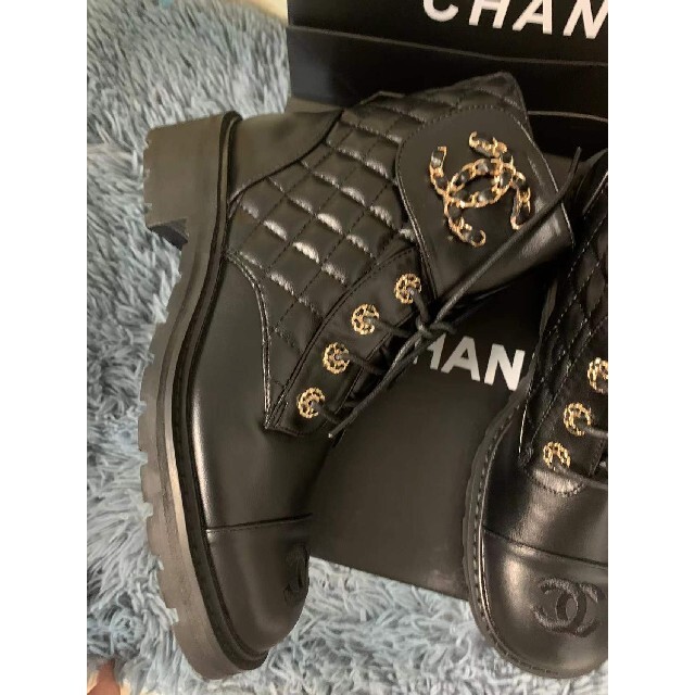 クリスマスツリー特価! CHANEL - シャネル レースアップブーツ 38