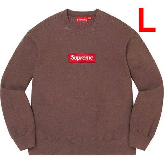 Supreme Box Logo Crewneck Brown Lサイズ