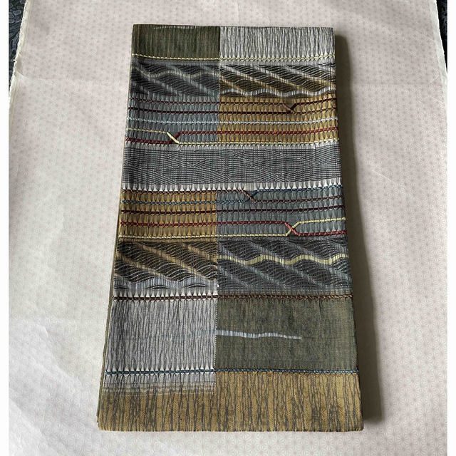 新品 西陣織 袋帯 全季節軽量帯 おぼろ 真綿紬糸使用 お仕立て上がり