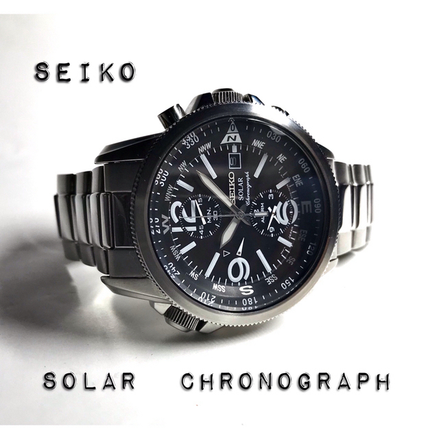 最先端 SEIKO プロスペックスソーラークロノグラフ 【希少、Xマーク無し】SEIKO 腕時計(アナログ)