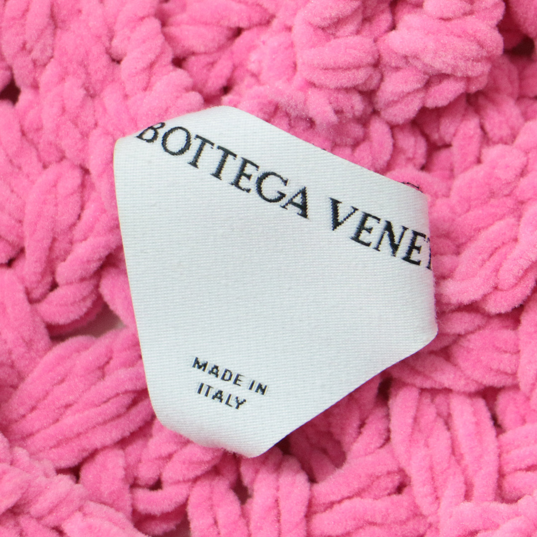 BOTTEGA VENETA ボッテガヴェネタ ニット トップス ピンク M 半袖 Vネック ショート丈 ナイロン おしゃれ シンプル 無地 【レディース】【美品】