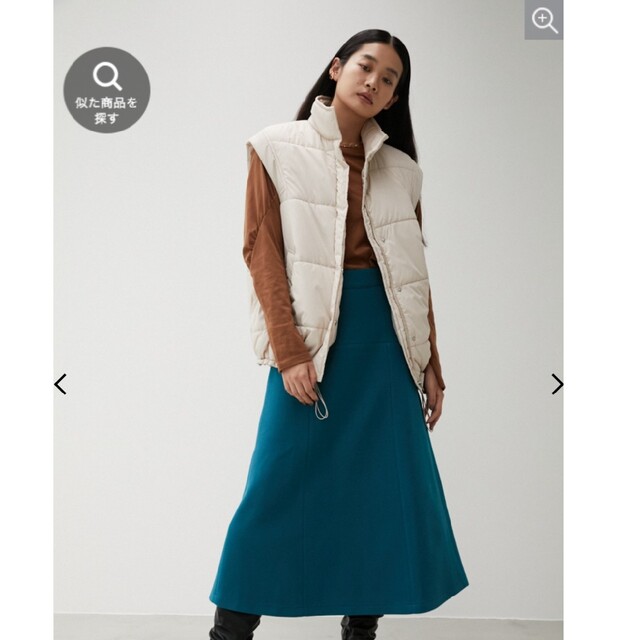 AZUL by moussy(アズールバイマウジー)のアズールバイマウジーPADDED VOLUME VEST レディースのジャケット/アウター(ダウンジャケット)の商品写真