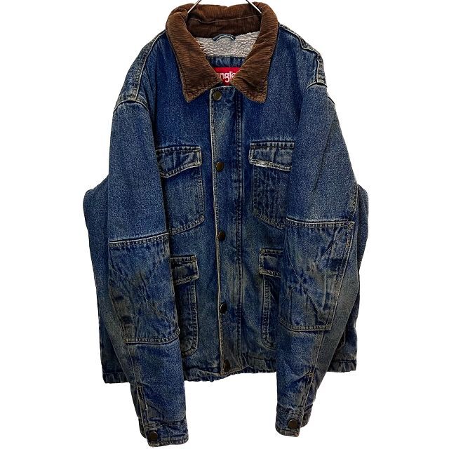 Wrangler ラングラー デニムジャケット コーデュロイ襟 裏起毛 厚手