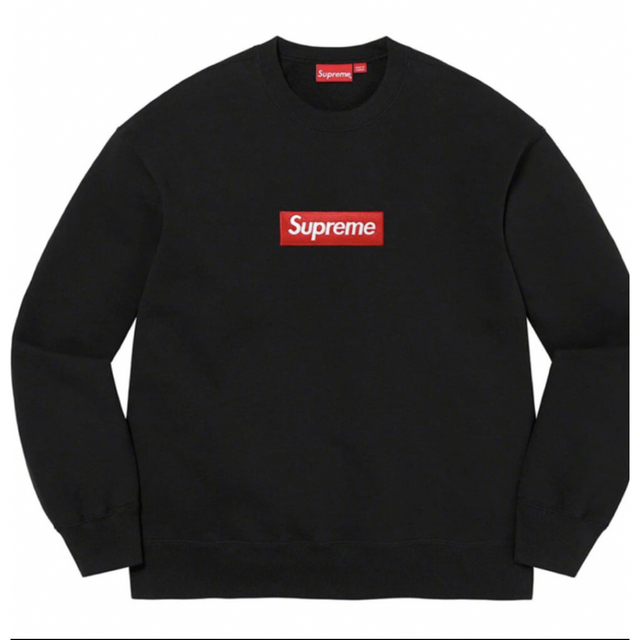 Supreme Box Logo Crewneck ブラック　XXL