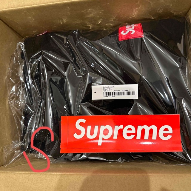 supreme box logo crew neck Black S