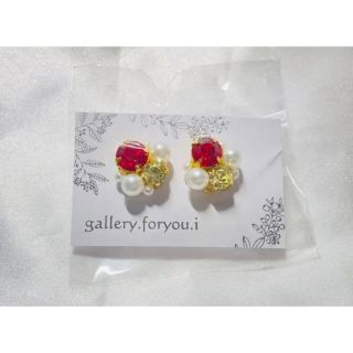 no96.限定Xmas　bijou/パール　クリスマス　限定カラー　ピアス(イヤリング)