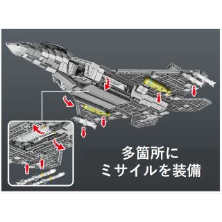 箱なし LEGO互換 ステルス戦闘機 F-22 ラプター アメリカ 空軍の通販