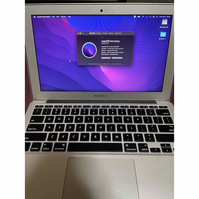 Macbook Air 11-inch Early 2015 A1465ノートPC