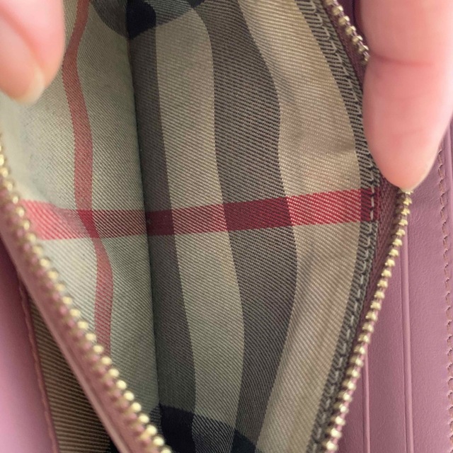 バーバリー Burberry 長財布 ピンク ブラック ヴィンテージ 年代物 メンズのファッション小物(長財布)の商品写真