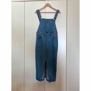 ザラ(ZARA)のZARAデニムオーバーオールワンピース  XS(サロペット/オーバーオール)