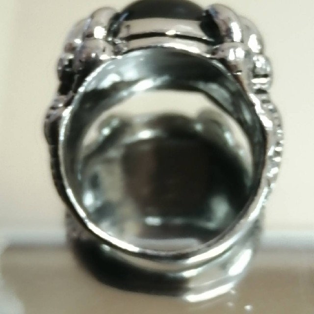 【SALE】リング メンズ スカル ドクロ ドラゴン レッド  赤 指輪 24号 メンズのアクセサリー(リング(指輪))の商品写真