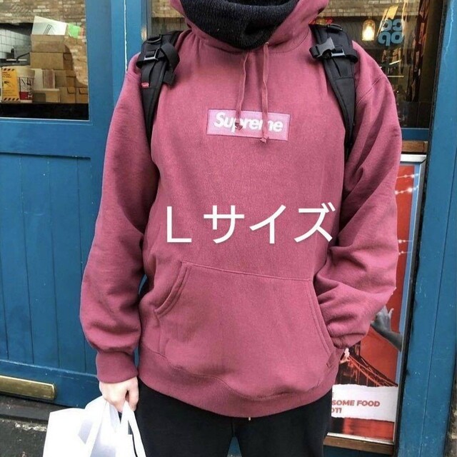 Supreme シュプリーム パーカー 21AW Box Logo Hooded Sweatshirt Plum ディープレッドパープル系 L【極上美品】