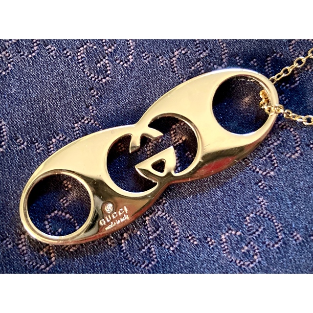 Gucci(グッチ)のオールドグッチ ヴィンテージトップ ネックレ/アンティーク(2種チェーン付き メンズのアクセサリー(ネックレス)の商品写真