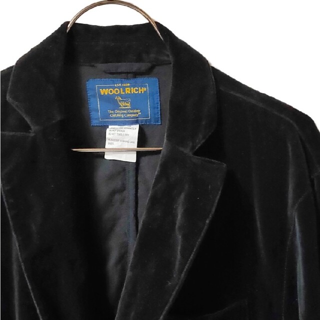 WOOLRICH(ウールリッチ)のWOOLRICH ベロアジャケット　ブラック　Ｍサイズ メンズのジャケット/アウター(その他)の商品写真