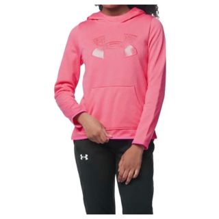 アンダーアーマー(UNDER ARMOUR)の送料無料 新品 underarmour ビックロゴ フリース フードトップ140(ジャケット/上着)