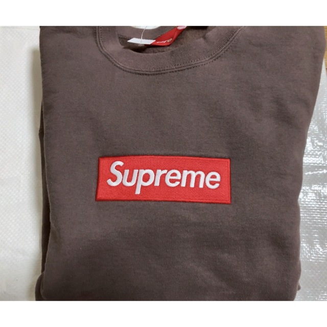 Supreme Box Logo Crewneck Brown ブラウン S