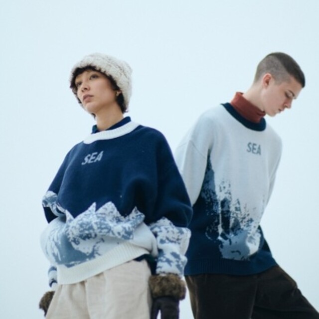 WIND AND SEA MT SNOW SWEATER BLUE XL-