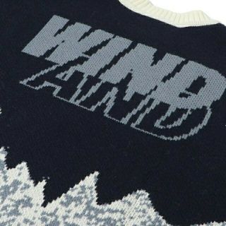 WIND AND SEA MT SNOW SWEATER BLUE XL-