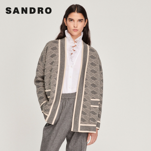 当社の ❤️22秋冬新作 ♡ Sandro ニットカーディガン 新品♡ 277 FREE