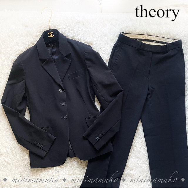 theory セオリー パンツスーツ セットアップ ブラックフォーマル 3L