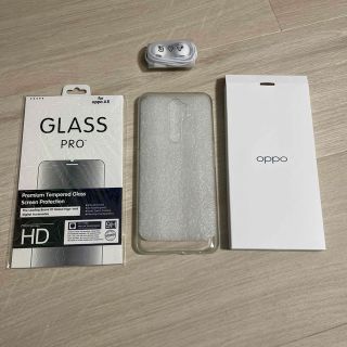 オッポ(OPPO)のOPPO A5 純正ケース&純正イヤホン&ガラスフィルム(互換品) 【本体なし】(その他)