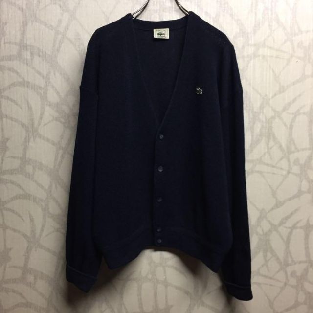 激レア】ラコステ カーディガン 胸刺繍ロゴ ボタン ニット 韓国製