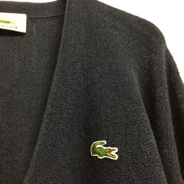 LACOSTE   激レアラコステ カーディガン 胸刺繍ロゴ ボタン ニット