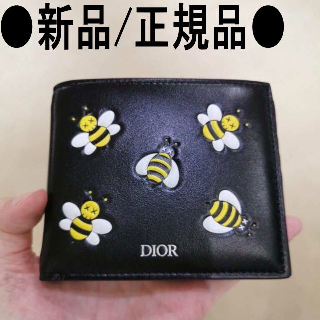 Christian Dior - ●新品/正規品● DIOR x KAWS カーフスキン BEE 折財布