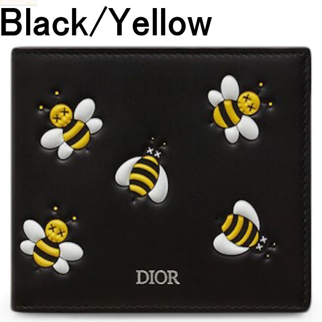 Christian Dior(クリスチャンディオール)の●新品/正規品● DIOR x KAWS カーフスキン BEE 折財布 メンズのファッション小物(折り財布)の商品写真