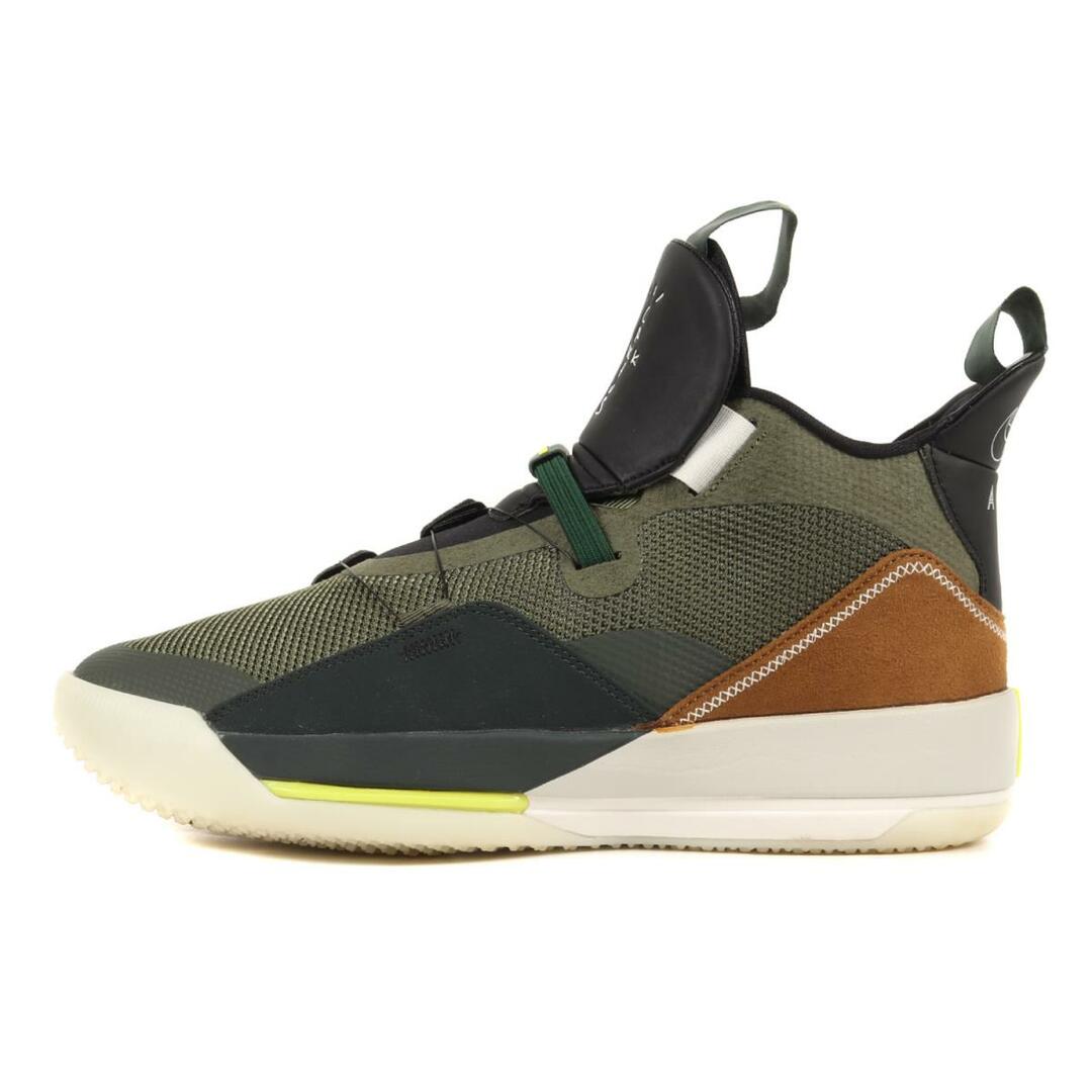 NIKE ナイキ スニーカー TRAVIS SCOTT AIR JORDAN 33 NRG  CD5965-300 19SS アーミーオリーブ セイル US9.5 27.5cm 【メンズ】【美品】【R014】