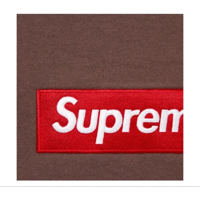 Supreme Box Logo Crewneck ブラウン Lサイズ