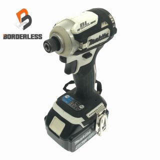 マキタ(Makita)の☆中古品☆makita マキタ 18V 充電式インパクトドライバ TD171D 白/ホワイト バッテリー1個(18V 6.0Ah)付き 62456(工具)